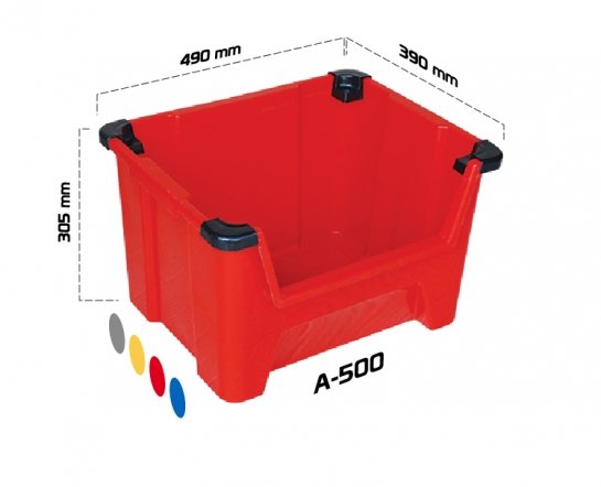 A-500 Plastic Stackable Shelf Storage Bin